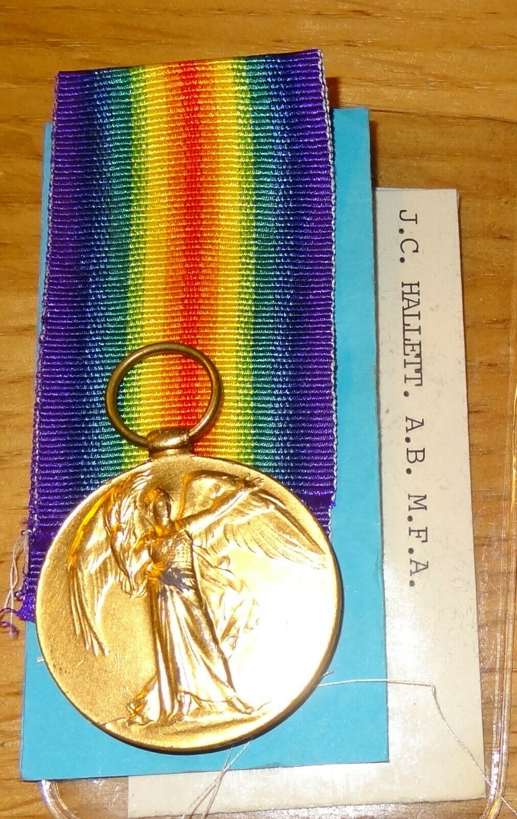 Wwi British Victory Medal       A.b.  M.f.a.